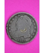 1831 Bust Capped Dime Lady Liberty Silver Coin Guaranteed Authentic Genu... - $29.99