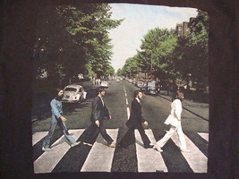 The Beatles Classic British Rock Music Picture Retro Black T Shirt S - £10.66 GBP