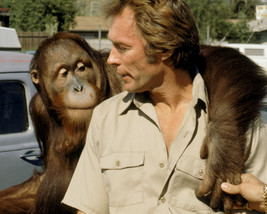 Clint Eastwood in Every Which Way But Loose with Clyde the Orangutan 16x20 Canva - £55.94 GBP