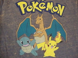 Pokemon Card Game Video Game Character Distressed Soft T Shirt M - $13.50