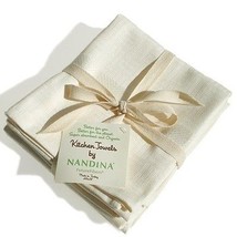Nandina Bamboo Rayon &amp; Organic Cotton Kitchen Towels Pack of 3 - £21.63 GBP