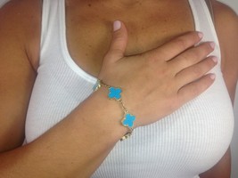 Turquoise Quatrefoil Bracelet - £59.01 GBP