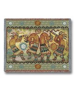72x54 KOKOPELLI Dancer Southwest Tapestry Afghan Throw Blanket - $63.36