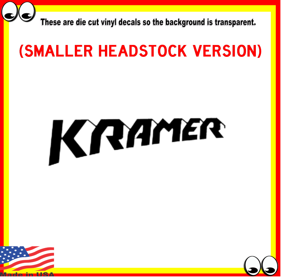Primary image for Kramer Block Guitar Headstock Vinyl Cut Decal Sticker For Guitar Restoration