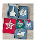 Lenox Christmas Ornament Lot of 6 Porcelain 3D Vintage In Original Boxes... - $79.20