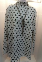 Women&#39;s 3 XL Hanes JMS Long Sleeve Mock-Neck T-Shirt Dog Themed - £8.70 GBP