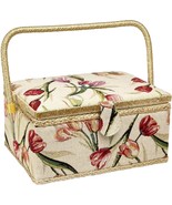 Sewing Basket with Tulip Floral Print Design Sewing Kit Storage Box with  - $1,100.09 MXN