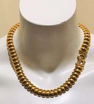 Vintage Avon Elegant Goldtone  Link SP Necklace 18” - £39.92 GBP