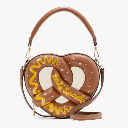 Kate Spade 3D NYC Pretzel Crossbody Brown Leather Bag KI974 NWT Collectible $429