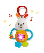 KiddoLab Bunny Teething Rattle Musical Toy Light-up Sensory Baby Infant - $20.32 CAD