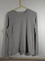 Cuddl Duds Fleecewear XL Gray Long Sleeve Pull On Top - £7.65 GBP