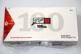 NEW! Iomega Zip 100 Disk Cartridges (10 pack) Seal Opened - £15.66 GBP