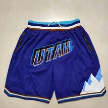 Utah Jazz Basketball Game Shorts Men&#39;s NWT Stitched Utah with Pockets Purple - £40.01 GBP