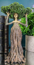 Greenman Tree Woman Gaia Dryad Ent Native Fixing Leafy Canopy Crown Figu... - £18.86 GBP