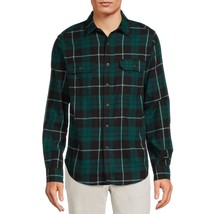 George Men&#39;s Long Sleeve Flannel Shirt Size XS (30-32) Color Green/Black Plaid - £19.77 GBP