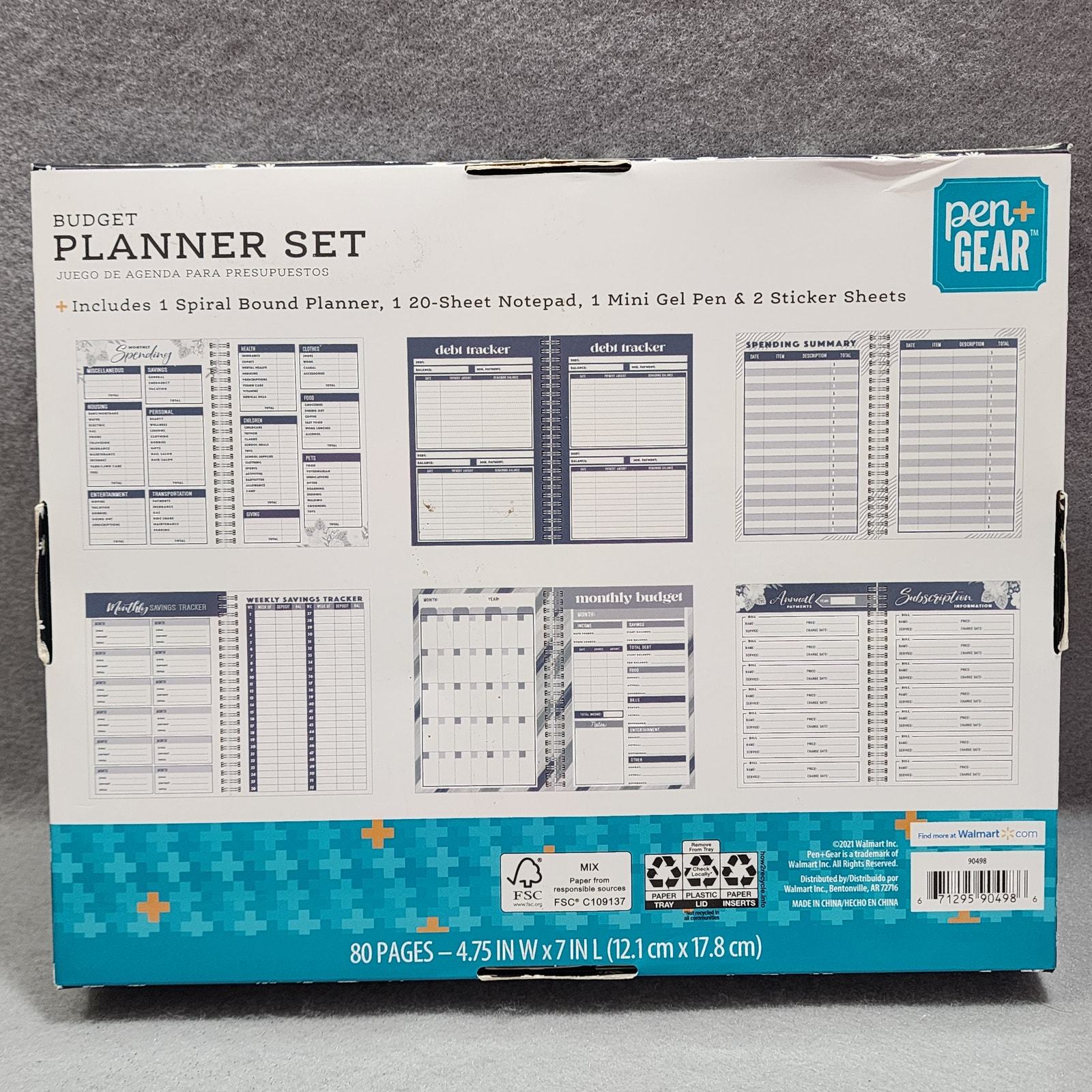 GIRLS JUST WANT TO HAVE FUNDS 4 pc Budget Planner Set Pen & Gear  NIB Opened Item image 10