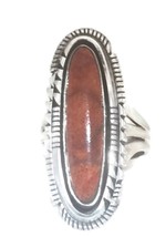 Vintage Sterling Silver Native American Navajo Spiny Oyster Ring Size 9.7 Sig RB - £127.00 GBP