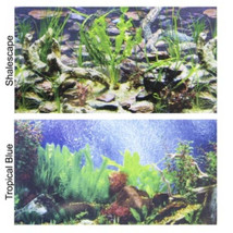 Penn Plax Double-Back Aquarium Background: Tropical Blue Shalescape - £25.24 GBP