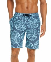 Club Room Men&#39;s Stripe Leaf-Print 9&quot; Board Shorts Navy Combo Size Small ... - $368.65 MXN