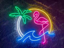 Flamingo Palm Tree | LED Neon Sign - £146.15 GBP+