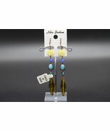 Jewdi Czech Beads Crystal Cat&#39;s Eye Agate Lemon Stone Handmade Earrings(... - $919.30 MXN
