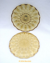 Vintage Fairfield Dessert/Salad/Bread Plates by Anchor Hocking, Honey Gold 1970s - £5.60 GBP