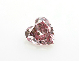 Argyle Diamond 0.15ct Natural Loose Fancy Intense Pink 6PR Color Diamond Heart - £7,801.68 GBP