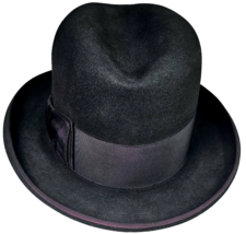 Vintage Dobbs Twenty Fifth Avenue New York 6⅞ Black Fedora J.L. Hudson Detroit - £62.57 GBP