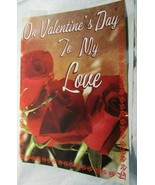 Giant Valentine&#39;s Day Card Roses 16&quot;x24&quot; &quot;On Valentine&#39;s Day To My Love&quot; - £2.33 GBP