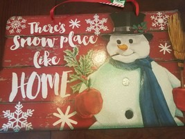 There&#39;s Snow Pace Like Home Christmas Sign 14 inches across upc 63927757... - £13.99 GBP