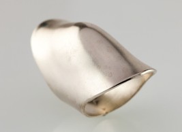 Elongated Dome Saddle Sterling Silver Band Ring Size 6.5 - £76.91 GBP