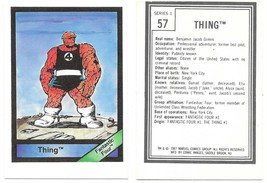 Marvel Universe Series 1 Trading Card #57 Thing 1987 Comic Images VFN/NE... - £9.13 GBP