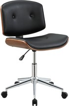 Black Pu And Walnut Acme Camila Office Chair, Model 92418. - £112.42 GBP