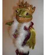 Prince Frog Doll w Stand Bells on fingers Crown On head  - £51.11 GBP