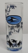 Vintage SEA WORLD Park Orca Killer Whale 4&quot; Tall Shot Glass Bar Shooter Souvenir - £7.85 GBP