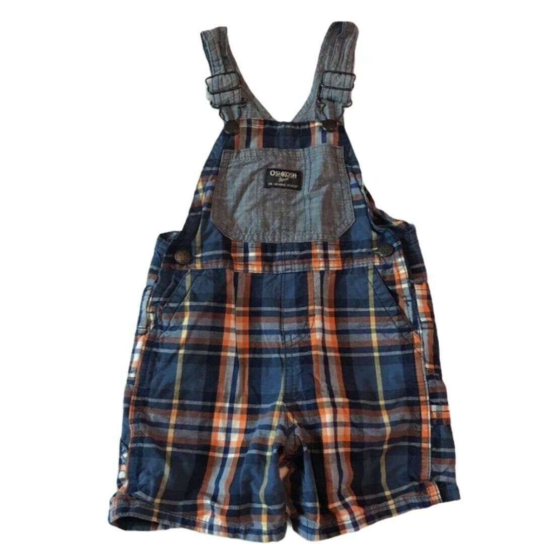 Osh Kosh Blue Overalls Shorts 24 Mo - £10.05 GBP