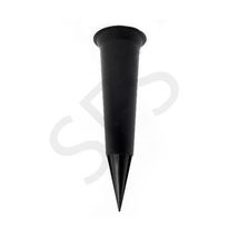 Plain black grave flower vase funeral spike pot  - $24.00