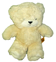 12&quot; Brad Teddy 24K 1985 Vtg Polar Puff Special Effects Htf Cream Mighty Star Toy - £12.33 GBP