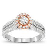 0.75cttw Diamond Engagement Bridal Ring 14k White Rose Gold - $1,211.76