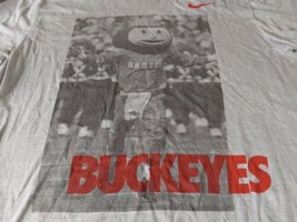 Ohio State Buckeyes Football Brutus Mascot Nike T-Shirt Size Medium Regular Fit - £14.56 GBP