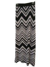 2B bebe Black &amp; White Strech Poly Maxi Skirt Elastic Waist Size XS 0 2 H... - £11.49 GBP