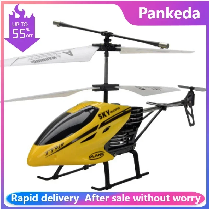 2 Pass Alloy TY919 Remote Control Airplane USB Charging Helicopter With ... - £35.57 GBP