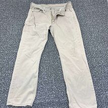 Levi&#39;s 514 Jeans Men 34x30 Beige Straight Leg Denim Pants Pocket Outdoor - $418.20 MXN