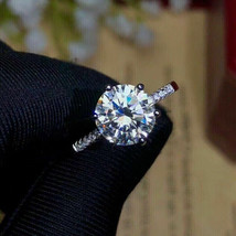 2.00CT Round Cut Diamond Lab Created Women&#39;s Wedding Ring 14K Gold Plated - £92.71 GBP