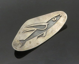 REG TAXCO 925 Silver - Vintage Two Tone Fish/Whale Motif Brooch Pin - BP7758 - £46.44 GBP