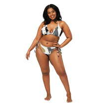 New  Women&#39;s XS-6XL 2-pc Bikini Cats Design Gray White and Black UPF 50+ - £22.58 GBP