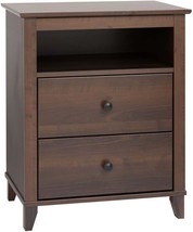 Prepac Yaletown Traditional 2-Drawer Tall Nightstand Side Table, Bedside, 1 - $125.99