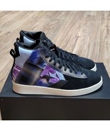 Converse Pro Leather Hi Womens Size 11.5 Suede Black Purple Shoes - $59.39