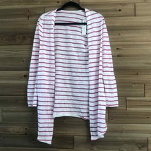 NWT Chico’s Purple Striped Open Front White Cardigan Size 0 Lightweight - £20.48 GBP