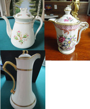 LIMOGES FRANCE CHARLES FIELD BERNARDEAU OLD ABBEY COFFEE POT PITCHER PIC... - £147.22 GBP